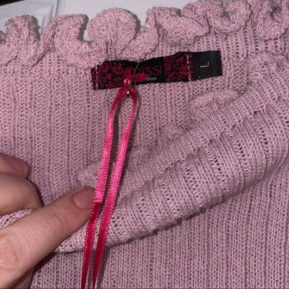 Muave Off The Shoulder Ribbed Crop Top - Picture 9 of 9